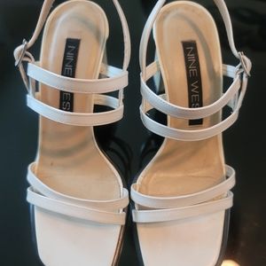 Nine West White Sandals
